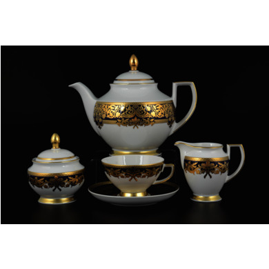 Чайный сервиз "Natalia Cobalt Gold" на 6 персон 15 предметов