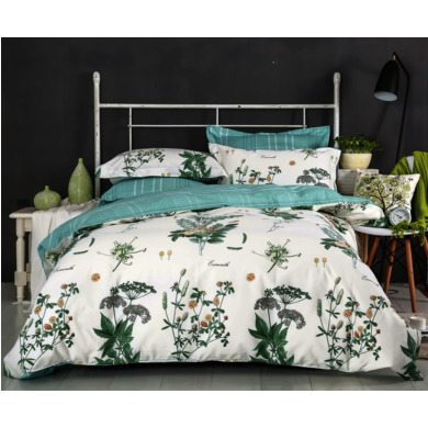 Комплект постельного белья Сайлид "Полевые цветы" сатин, двуспальный евро