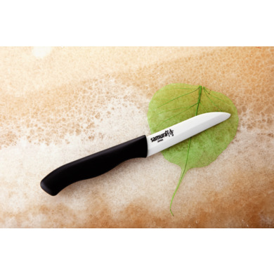 Нож кухонный керамический Eco-Ceramic овощной 75 мм с чёрной рукоятью
