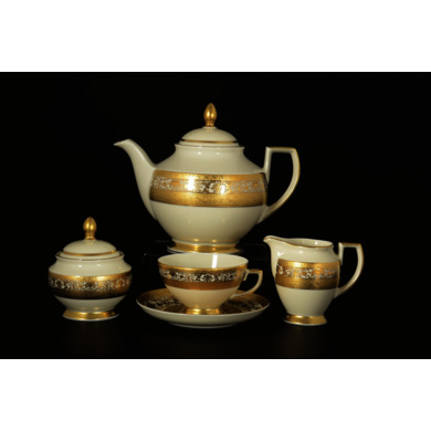 Чайный сервиз "Creаm Royal Gold" на 6 персон 15 предметов