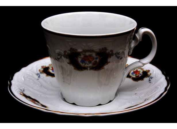 Набор для чая Бернадот Синий глаз (чашка 200 мл + блюдце) на 6 персон 12 предметов (высокие)