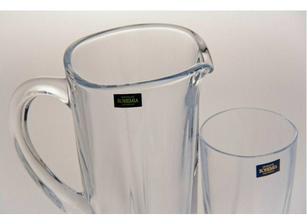 Набор для воды Квадро прозрачный (кувшин + 6 стаканов)