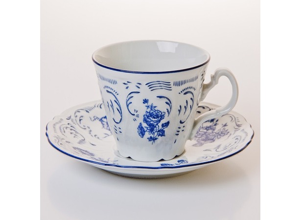 Набор для чая Бернадотт Синие розы 24074 (чашка 200 мл + блюдце) на 6 персон 12 предметов