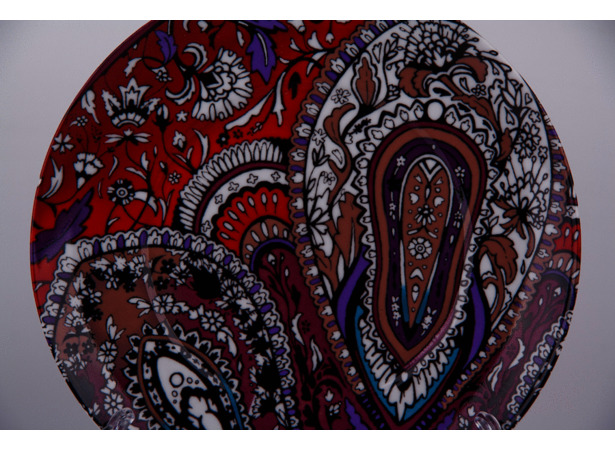 Тарелка Вехтерсбах с фиолетово-красным рисунком 21 см 