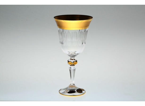 Набор бокалов для вина Золотая Матовая полоса 220 мл 6 шт