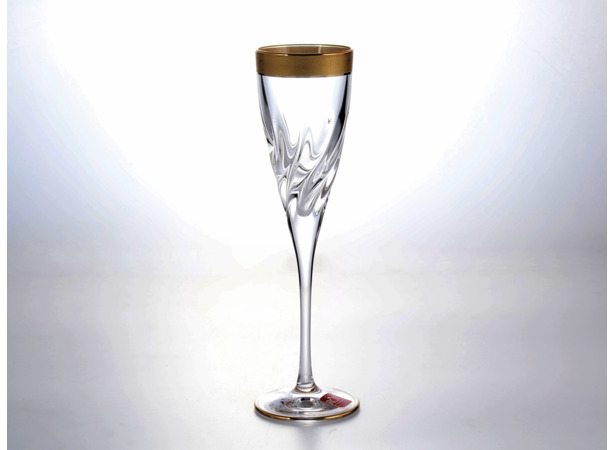 Набор фужеров для шампанского Trix Gold RCR 120 мл 6 шт