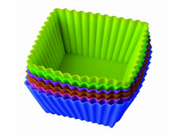 Набор форм д/выпечки Тарталетки квадратные Silicone 6 предметов 7х35 см 