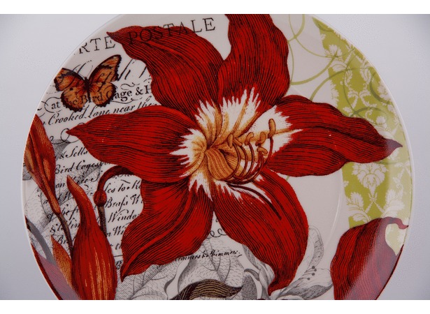 Тарелка Вехтерсбах Красный цветок 21 см 