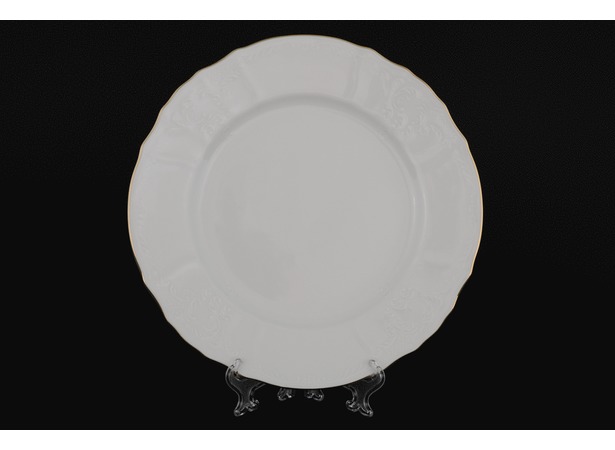 Набор тарелок Бернадотт Белый узор 25 см 6 шт