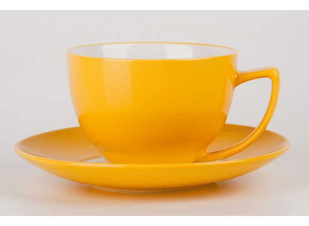 Кофейная пара Вехтерсбах (чашка 220 мл + блюдце 15 см) желтая