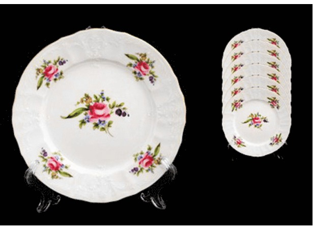 Набор тарелок Бернадот Полевой цветок 25 см 6 шт 