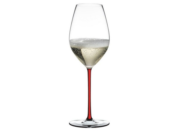 Фужер Fatto a Mano Champagne Wine Glass 445 мл (с красной ножкой)