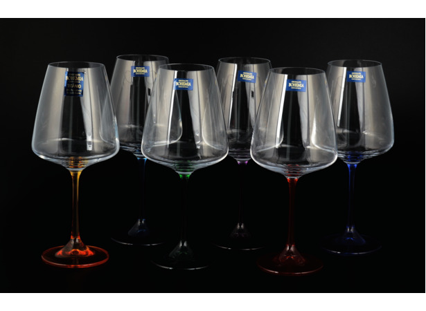 Набор бокалов для вина Наоми Арлекин 450 мл 6 шт