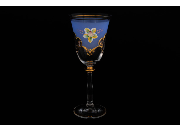 Набор бокалов для вина Анжела фон синий 250 мл