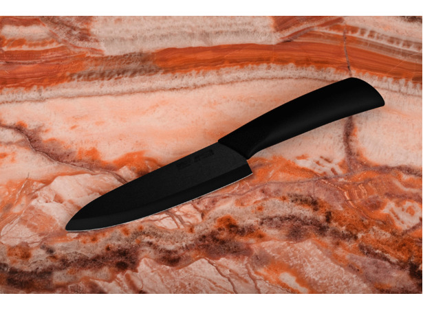 Нож кухонный Шеф 145 мм чёрный Eco-Ceramic