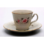 Набор для чая Бернадот Серая роза золото (чашка 200 мл + блюдце) на 6 персон 12 предметов