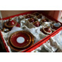 Сервиз чайный Ювел красный 876/1 на 6 персон 21 предмет (подарочная упаковка)
