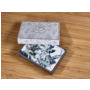 Комплект постельного белья Cleo Голубой с полосками и узорами сатин евро макси