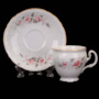 Набор для чая Бернадотт Серая роза золото (чашка 140 мл + блюдце) на 6 персон 12 предметов (высокие на ножке)