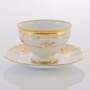 Набор для чая подарочный Кленовый лист белый 408 (чашка 210 мл + блюдце) на 6 персон 12 предметов