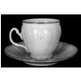 Набор для чая Бернадотт платина 2021 (чашка 240 мл + блюдце) на 6 персон 12 предметов (высокие на ножке)