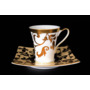 Набор чайных пар Tosca Cream Gold (чашка 220 мл + блюдце) на 6 персон 12 предметов