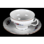 Набор для чая Бернадот Весенний цветок 03011 (чашка 220 мл + блюдце) на 6 персон 12 предметов (низкие на ножке)