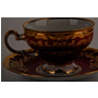 Набор для чая Ювел красный 876/1 (чашка 210 мл + блюдце) на 6 персон 12 предметов