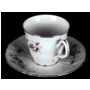 Набор для чая Бернадот Серая роза платина (чашка 200 мл + блюдце) на 6 персон 12 предметов 