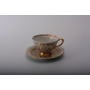 Набор для чая Лист белый (чашка 200 мл + блюдце) на 6 персон 12 предметов