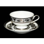 Набор для чая Александрия Платина/белый (чашка 200 мл + блюдце) на 6 персон 12 предметов