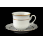Набор кофейных пар Констанция Отводка золото (чашка 150 мл + блюдце) на 6 персон
