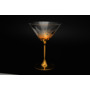 Набор бокалов для мартини Прозрачный фон Цветы Золото 210 мл