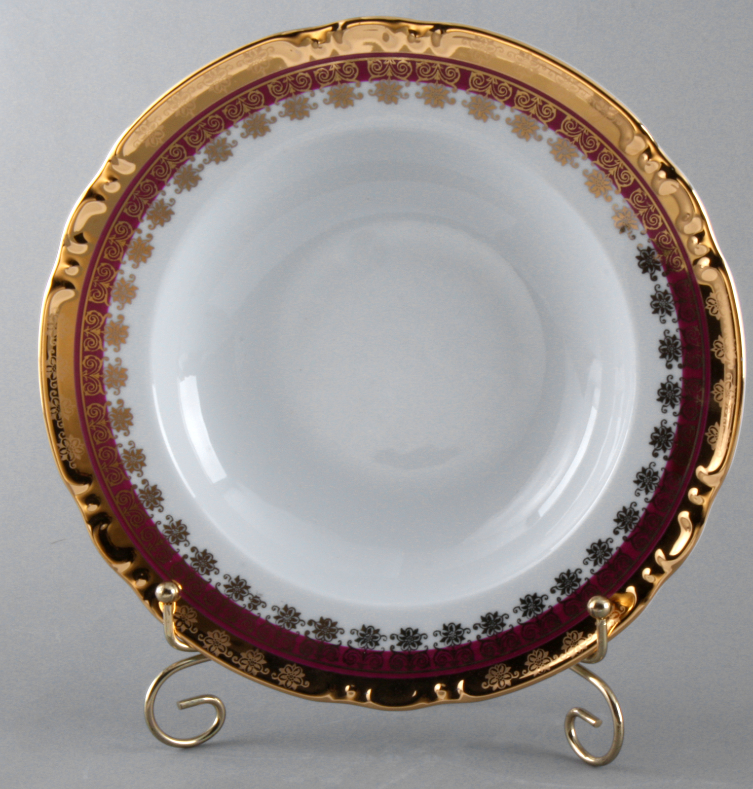 Тарелки 23см. Набор глубоких тарелок. Gddp23 тарелка круглая "Prince" d=23 см., глубокая, фарфор, White Gold.