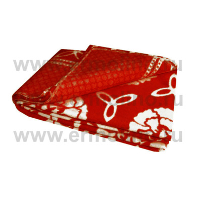 Одеяло байковое жаккард Ермолино "Красное" 150х215 см