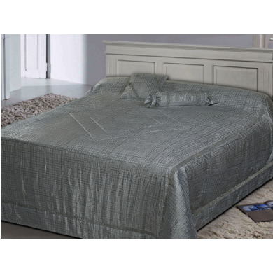 Покрывало Renato Balestra Lelita grigio 268x268 см + подушка 35х35 см + валик 14х40 см