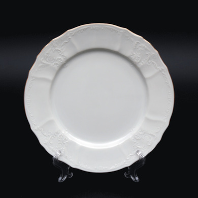 Набор тарелок "Бернадотт Белый узор" 25 см. 6 шт.