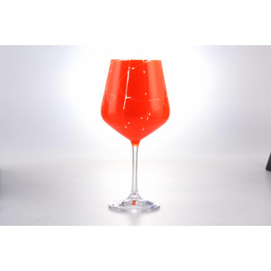Набор бокалов для вина "Sandra Tinsel" 570 мл 6 шт (оранжевый)