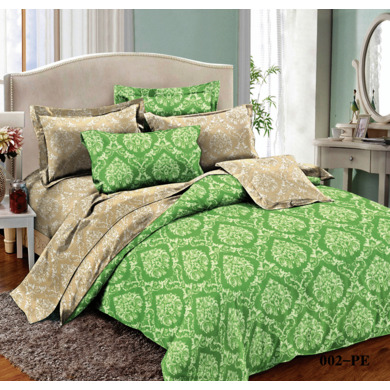 Комплект постельного белья Cleo Сolor empire (зеленый) поплин, двуспальный