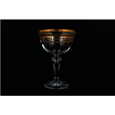 Набор бокалов для мартини "Кристина Золотой лист" 180 мл 6 шт