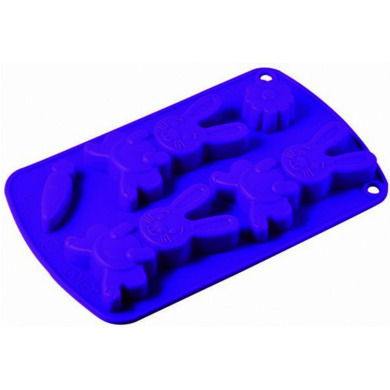 Форма для выпечки "Зайчики" Silicone 21х13х2 см