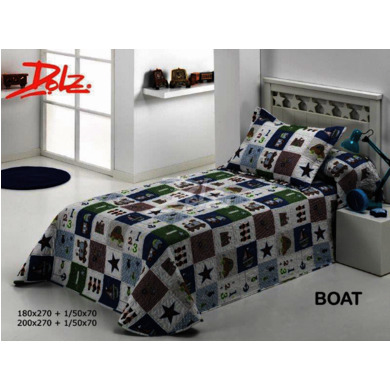 Покрывало стеганое Dolz Boat 180х270 см + 1 наволочка 50х70 см