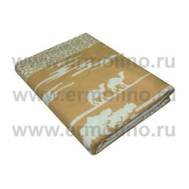 Одеяло байковое жаккард Ермолино "Сафари" 150х215 см