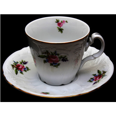 Набор для чая "Бернадот Полевой цветок" (чашка 200 мл + блюдце) на 6 персон 12 предметов (высокие)