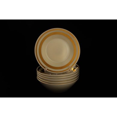 Набор салатников "Constanza Cream 9321 Gold" 19 см. 6 шт.