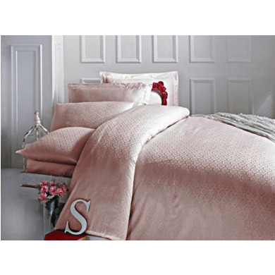 Комплект постельного белья Issimo Monte pink жаккард, двуспальный евро