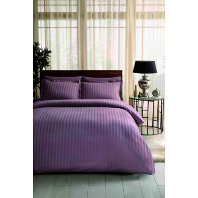 Комплект постельного белья Tac Place (лиловый) жаккард-люкс, двуспальный евро