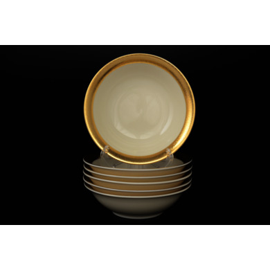 Набор салатников "Constanza Cream 3064 Gold" 13 см. 6 шт.