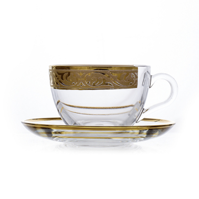 Набор для чая "Богемия" (чашка 240 мл + блюдце) на 6 персон 12 предметов