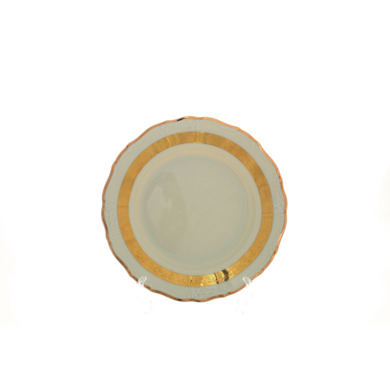 Набор тарелок "Мария Луиза Золотая лента Слоновая кость" 25 см 6 шт